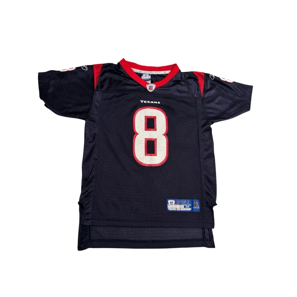 Blue #8 David Carr‎ Houston Texans NFL Football Jersey Youth M 10-12